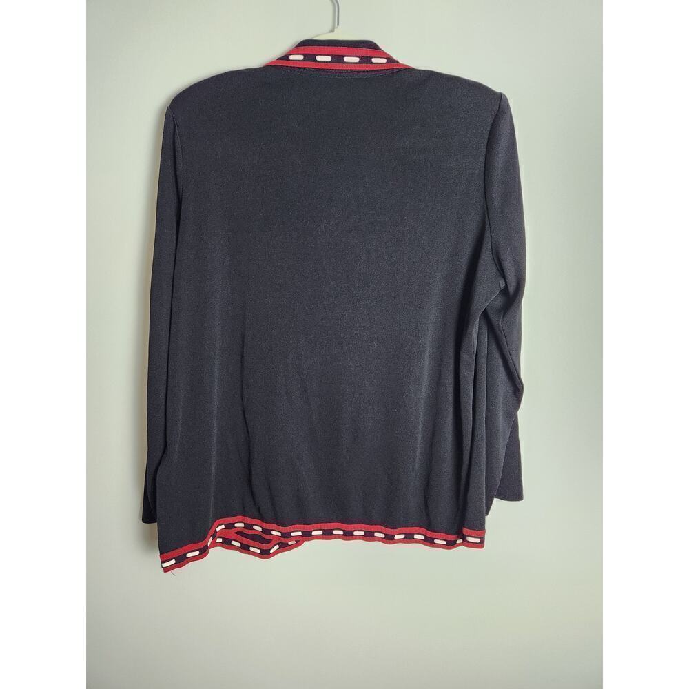VTG Misook Open Front Cardigan sz L faux pockets office Professional Careerwear - Picture 3 of 8